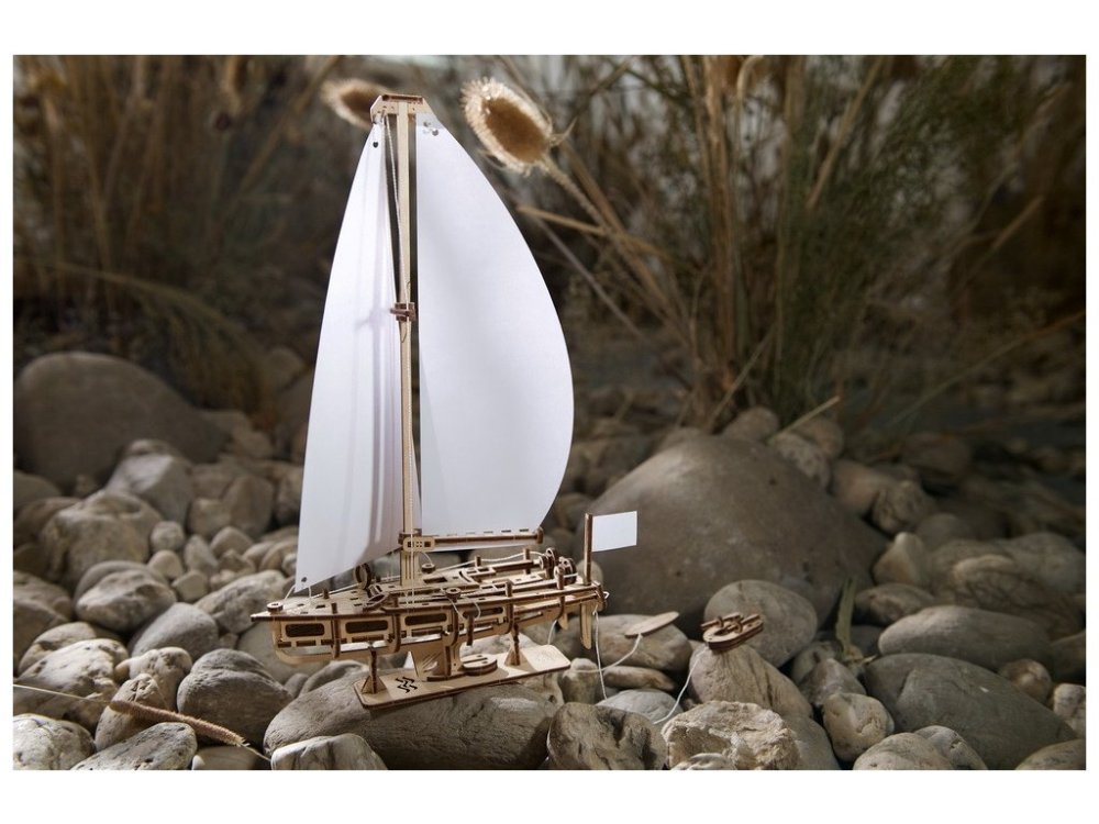 Ugears 3D dřevěné mechanické puzzle Jachta The Ocean Beauty (obrázek 8)