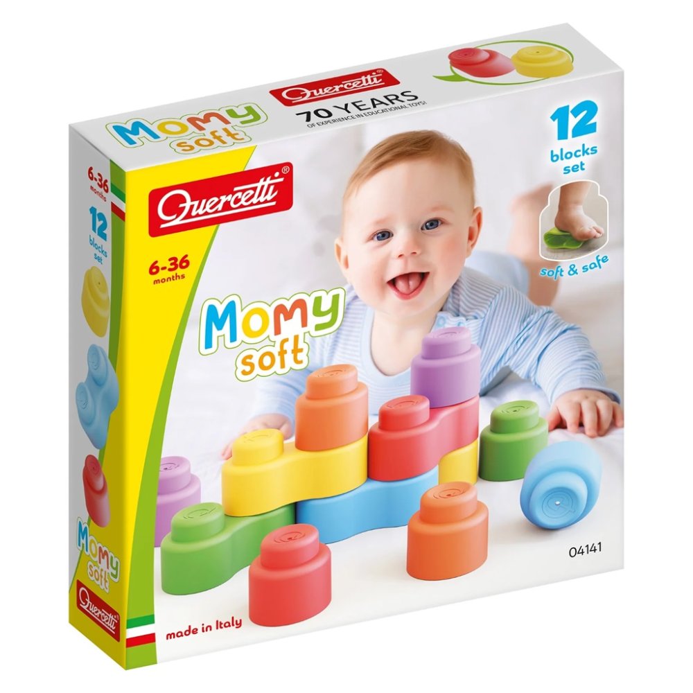 Quercetti Stavebnice Momy Soft 12 ks