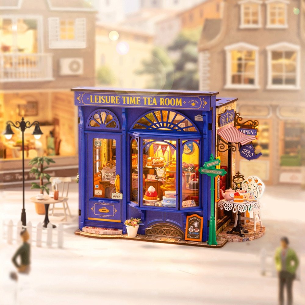 RoboTime 3D dřevěná skládačka Miniatura domečku Čajovna pro chvíle pohody (obrázek 5)
