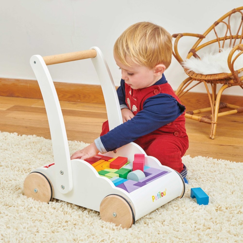 Le Toy Van Petilou Vozík s duhovými kostkami (obrázek 9)