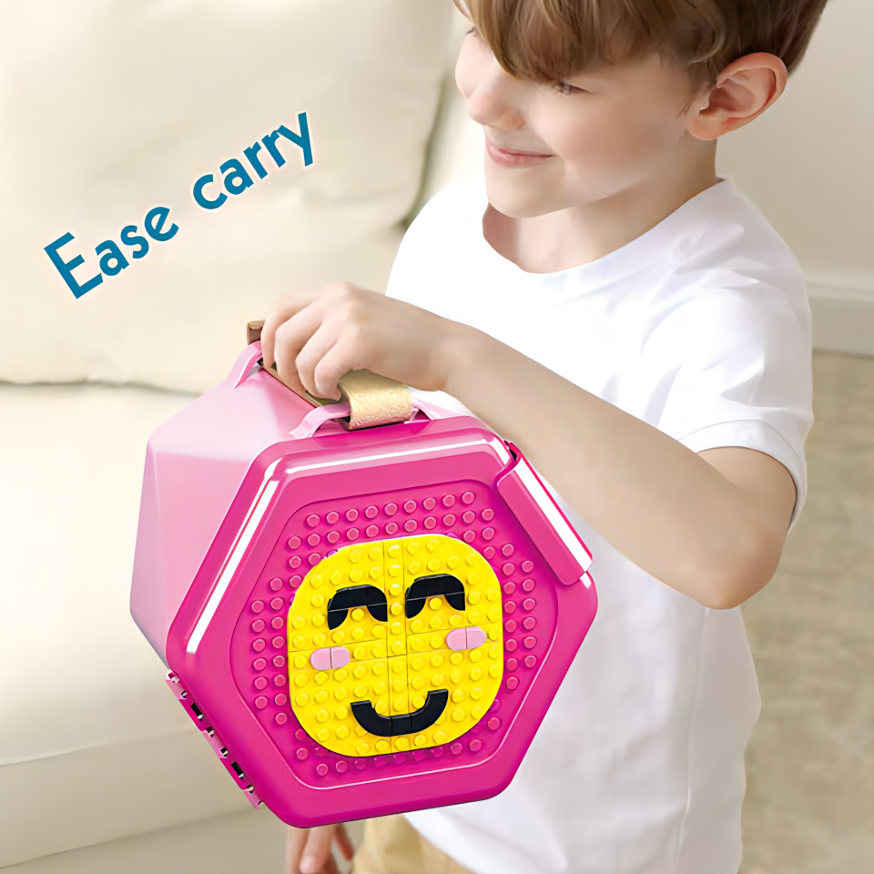Sluban Bucket Bricks M38-B0830 Kbelík s kostkami růžový (obrázek 5)
