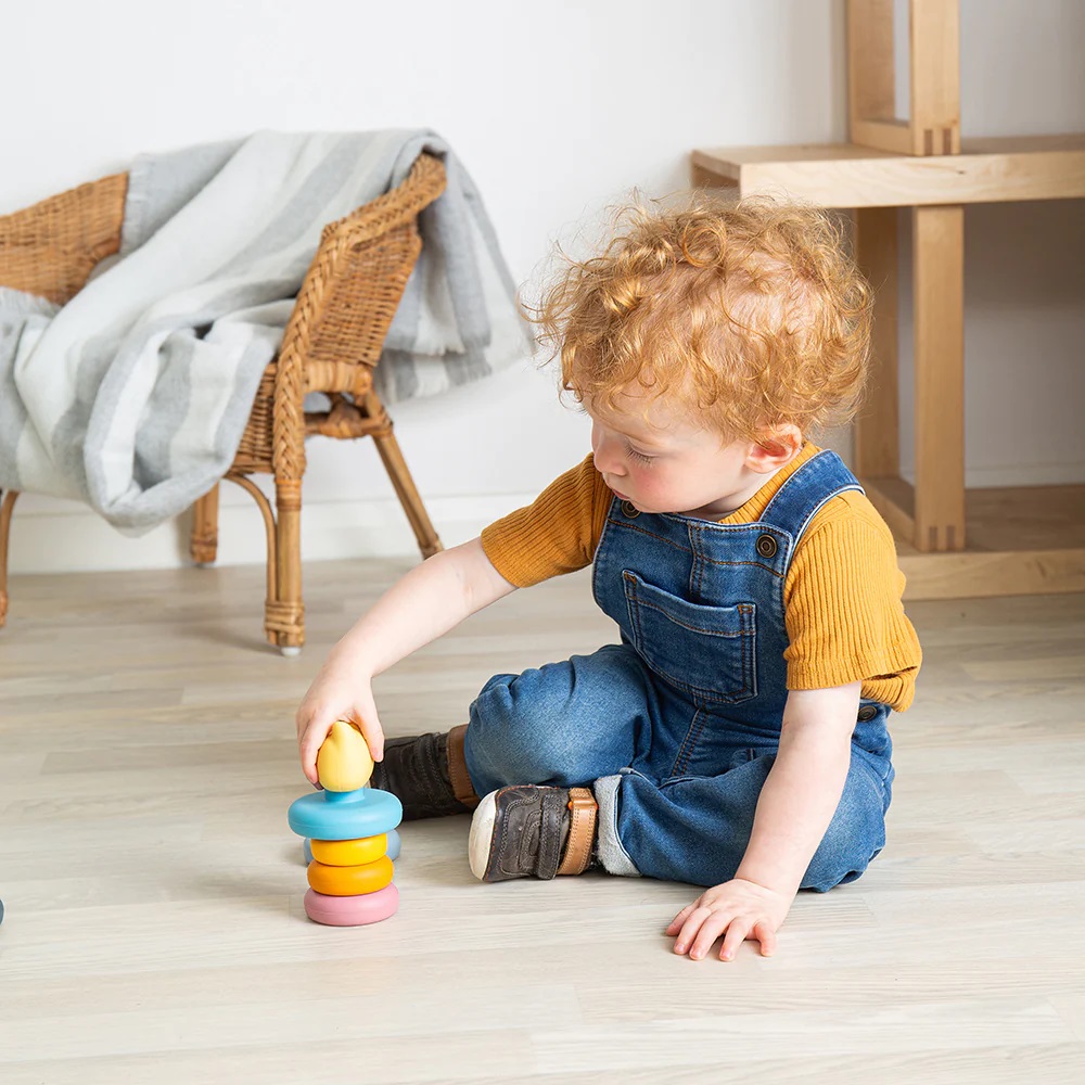 Bigjigs Toys Silikonová stohovací věž Kočka (obrázek 4)