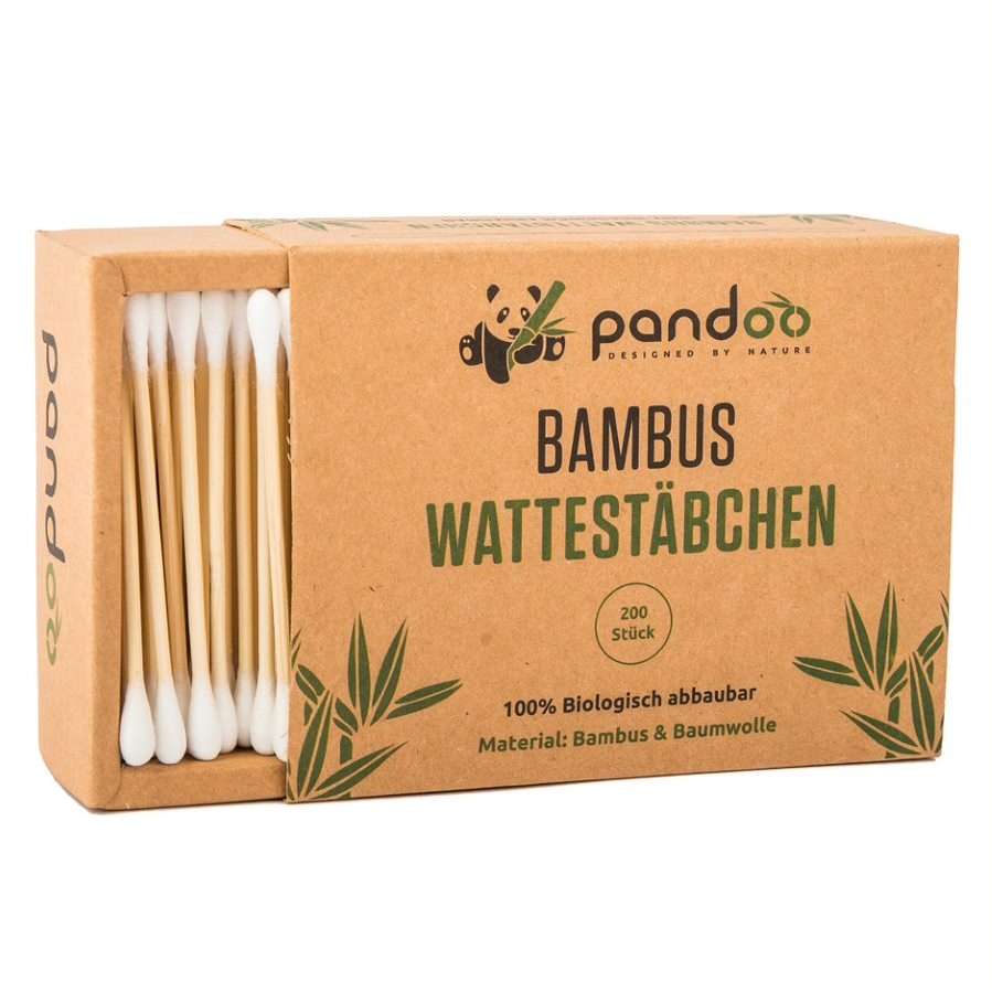 Bambusowe Patyczki Higieniczne Z Bawełną Organiczną, 200 Szt.