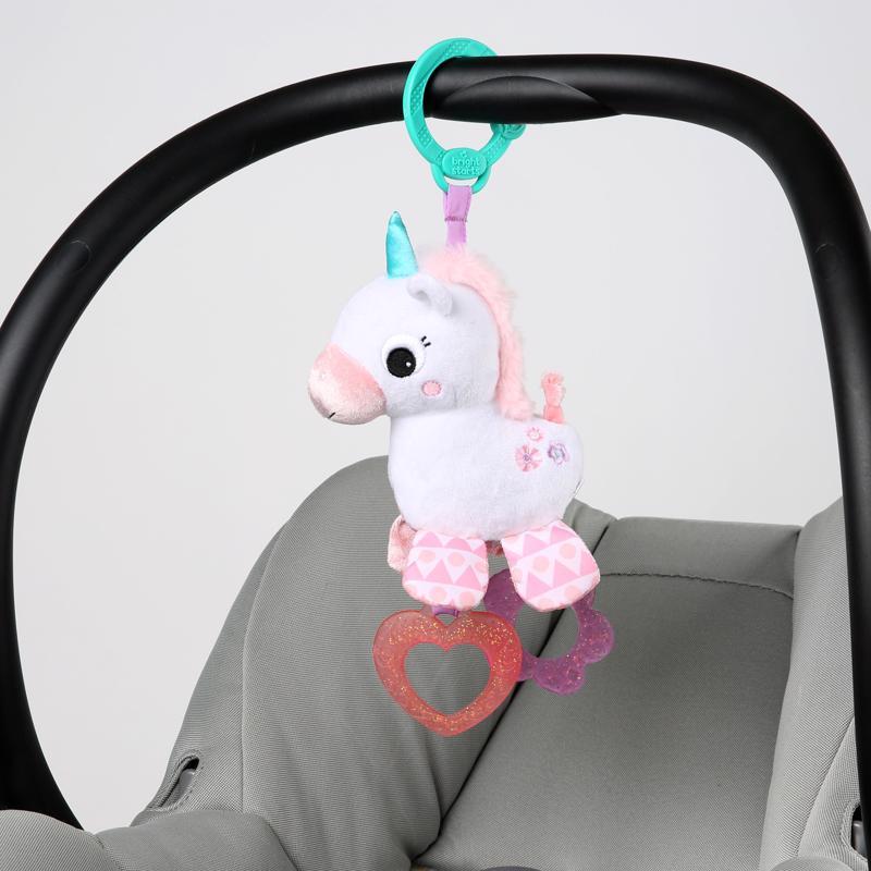 BRIGHT STARTS Toy Active On C Ring Sparkle & Shine Unicorn White 0 M+