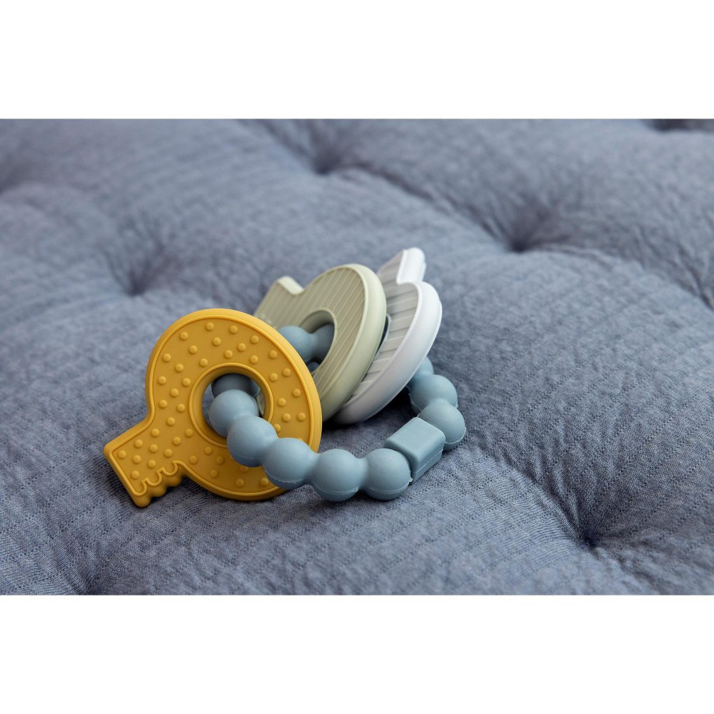 LITTLE DUTCH Kousátko silikonové klíče modré (obrázek 4)