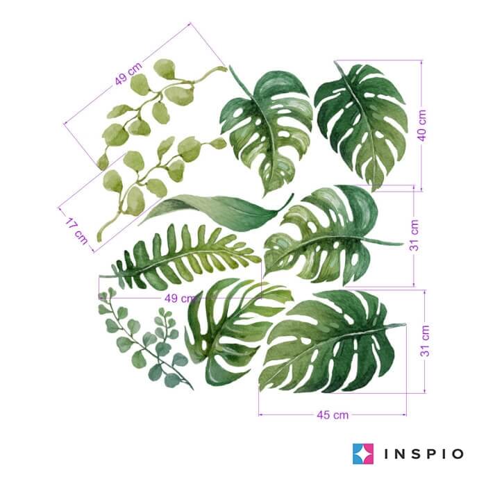 Stickers Muraux - Feuilles Tropicales