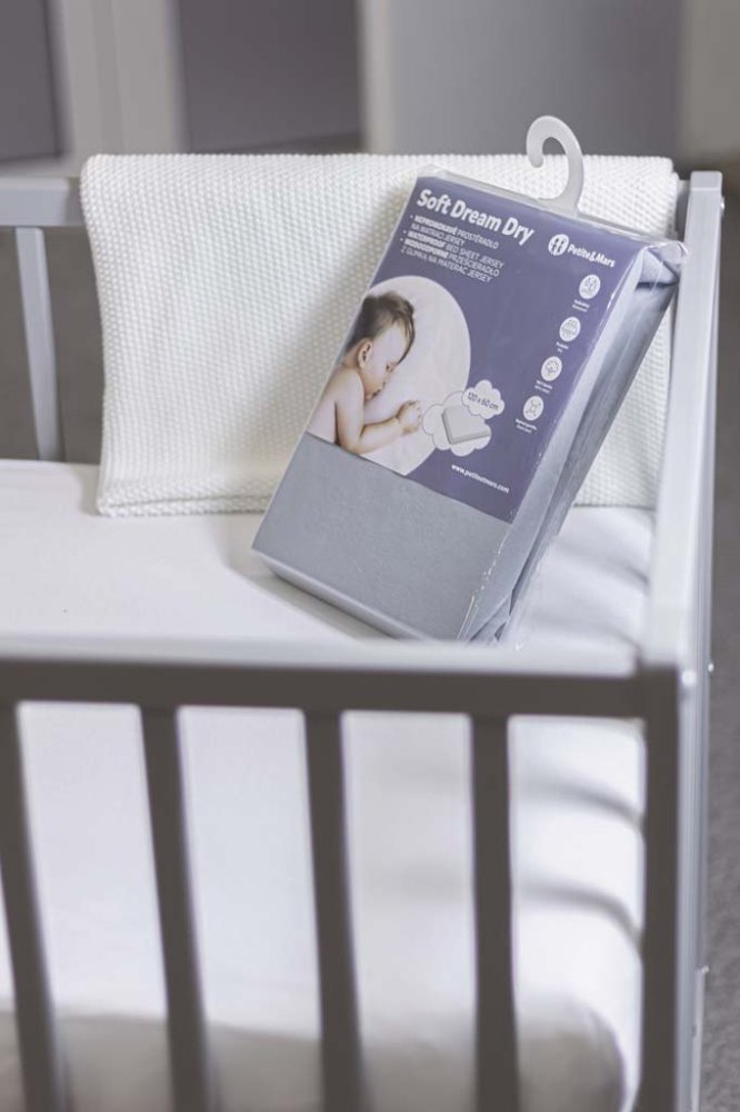 PETITE&MARS Lenzuolo con angoli impermeabile Soft Dream Dry 120 x 60 Grigio - immagine 7