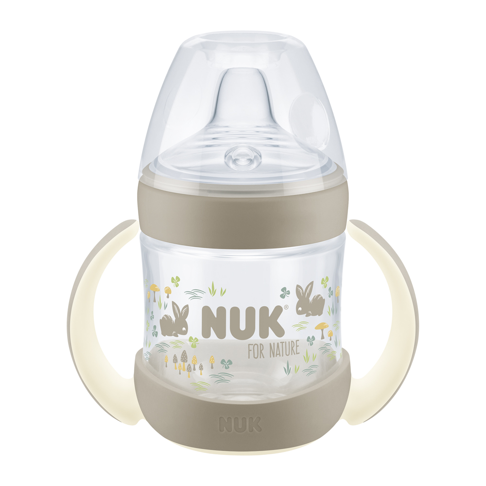 Butelka Dla Dziecka NUK For Nature Do Nauki Z Regulacją Temperatury, Brązowa 150 Ml