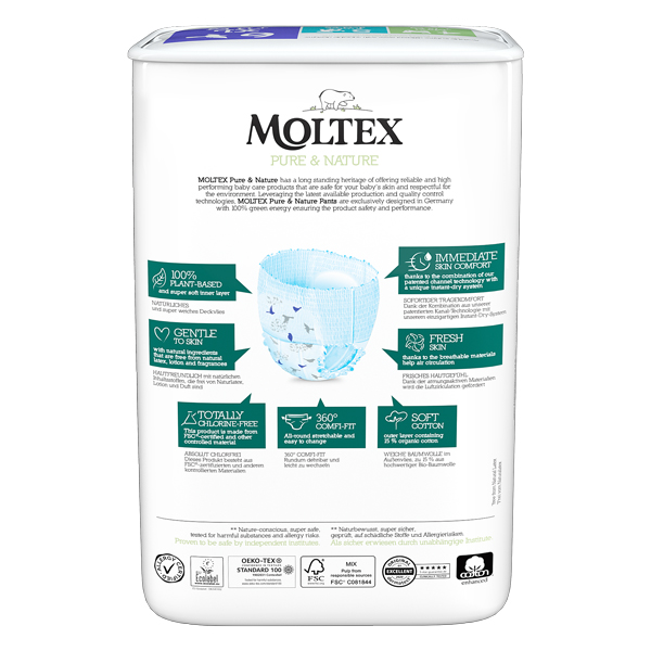 MOLTEX Pure&Nature Disposable Diaper Panties 6 XL (14 Kg+) 18 Pcs