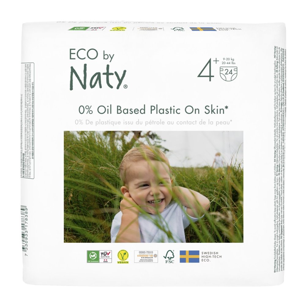 ECO BY NATY Wegwerpluiers 4+ (9-20 Kg) 24 St