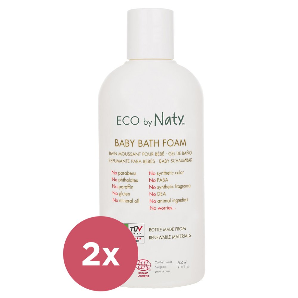 2x ECO BY NATY Children's Bath Foam 200 Ml