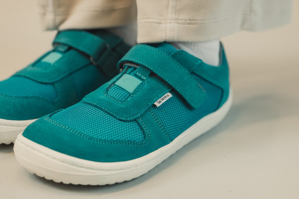 Baskets Pieds Nus Pour Enfants Be Lenka Joy - Turquoise & Blanc 27 Turquoise