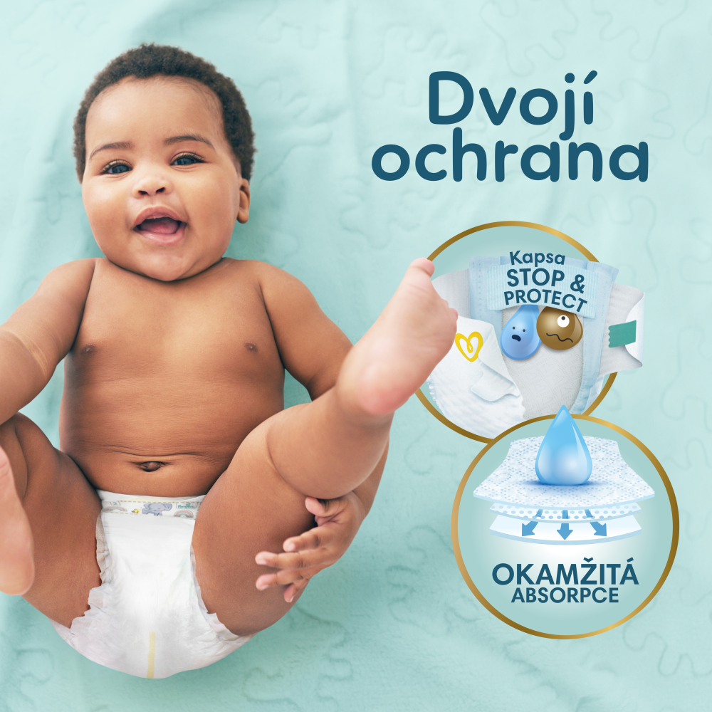 Couches jetables PAMPERS Premium Care taille 2 (224 pièces) 4-8 kg - pack mensuel – Image 3