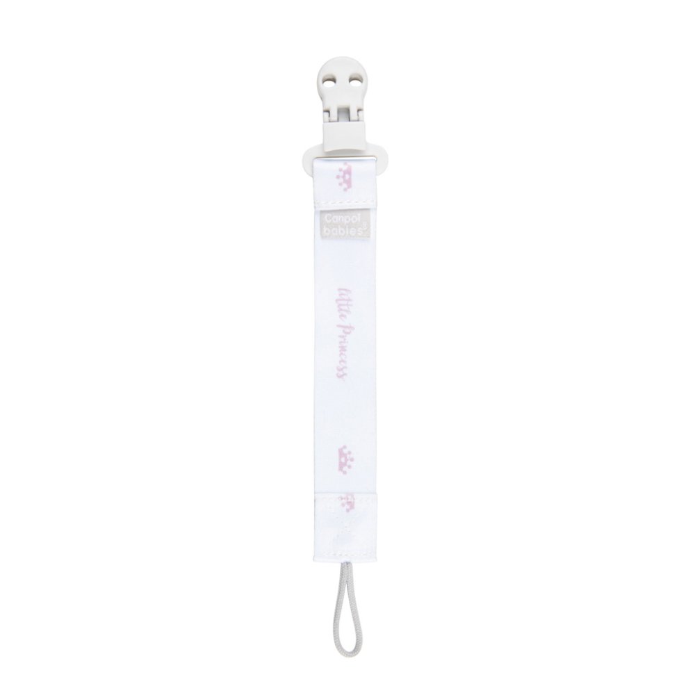 CANPOL BABIES Nastro porta ciuccio con clip Royal baby rosa - immagine 6