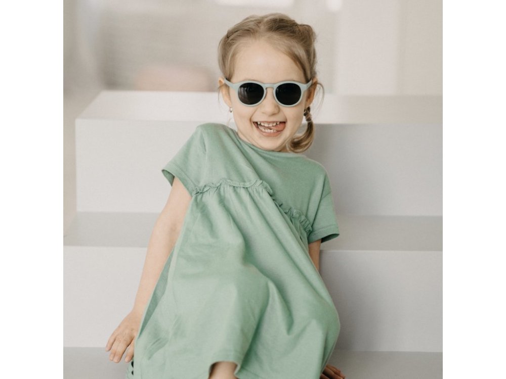 Lunettes de soleil LITTLE KYDOO Bleu mat UV 400, polarisées 2-4 ans – Image 5