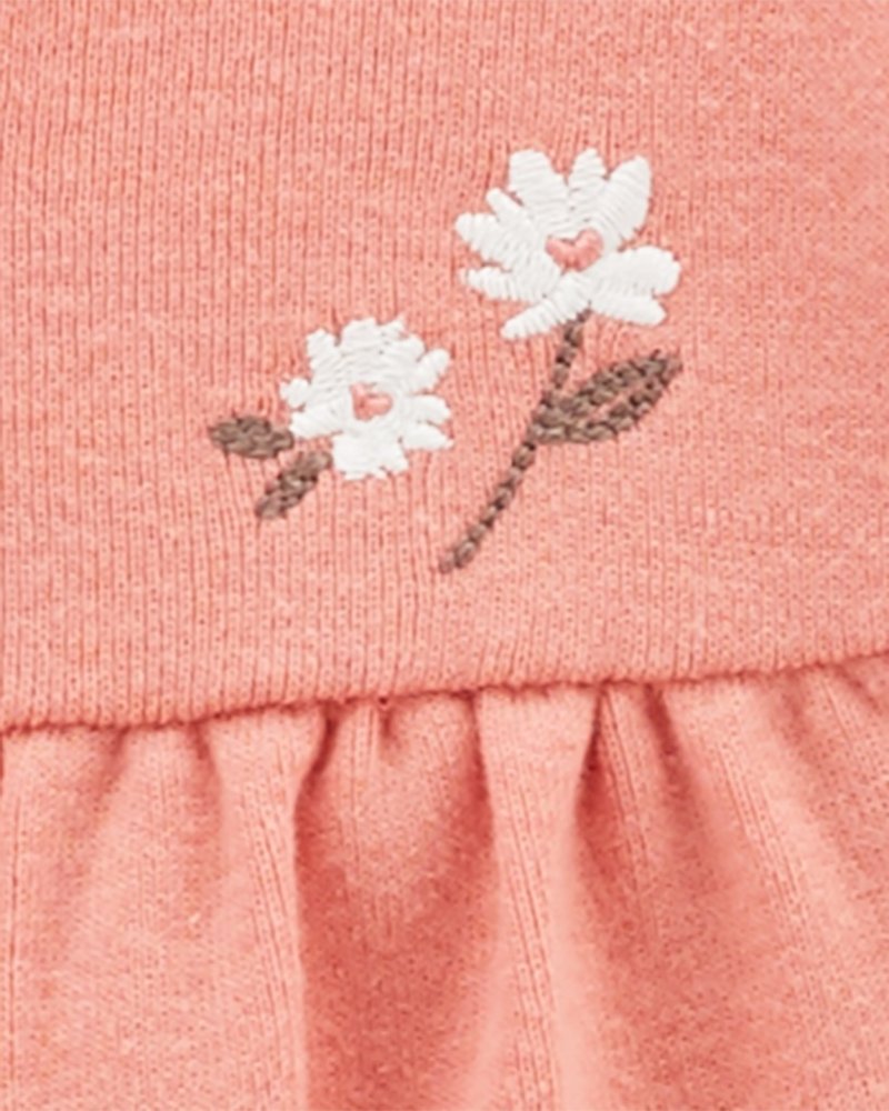 Ensemble 3 pièces CARTER'S sweat-shirt, body, short manche, leggings Rose Floral fille MFL 3m/taille. 62 – Image 5