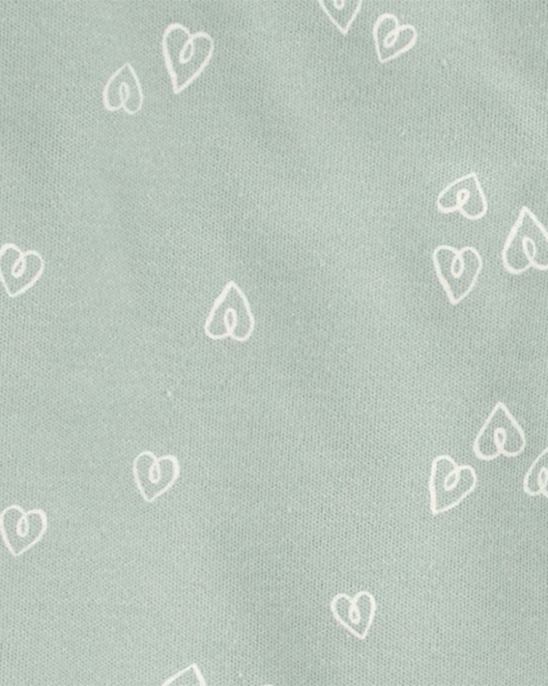Combinaison zippée Sleep&Play verte à imprimé floral pour fille de CARTER'S, taille 9 m. 74 – Image 4