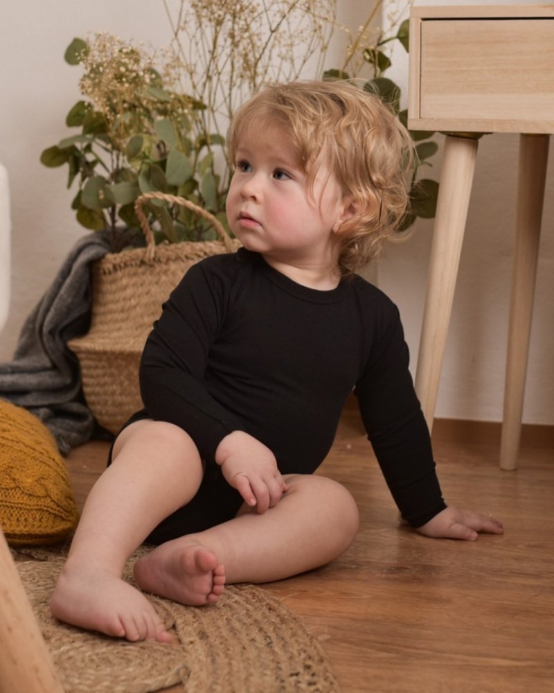 Body à manches longues pour enfants, noir 68