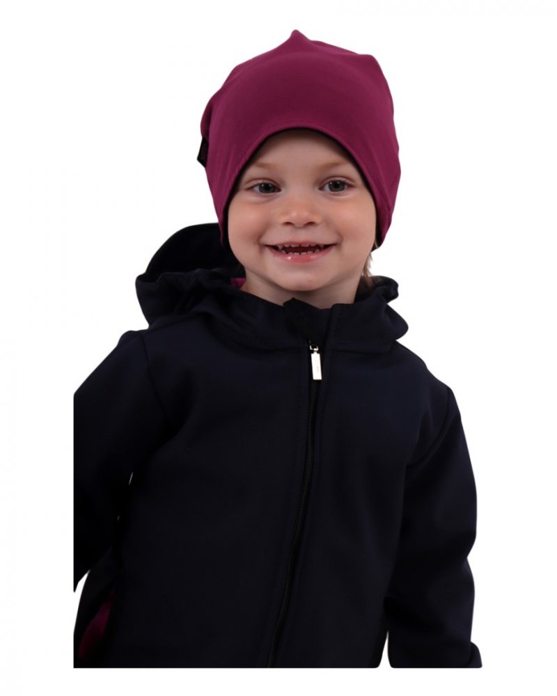 Casquette enfant en coton, réversible, noir+cyclamen M (4-14 let) – Image 6