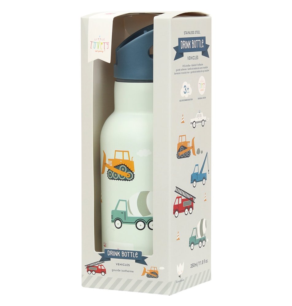 A Little Lovely Company - Borraccia in acciaio inox, 350 ml - veicoli - immagine 4