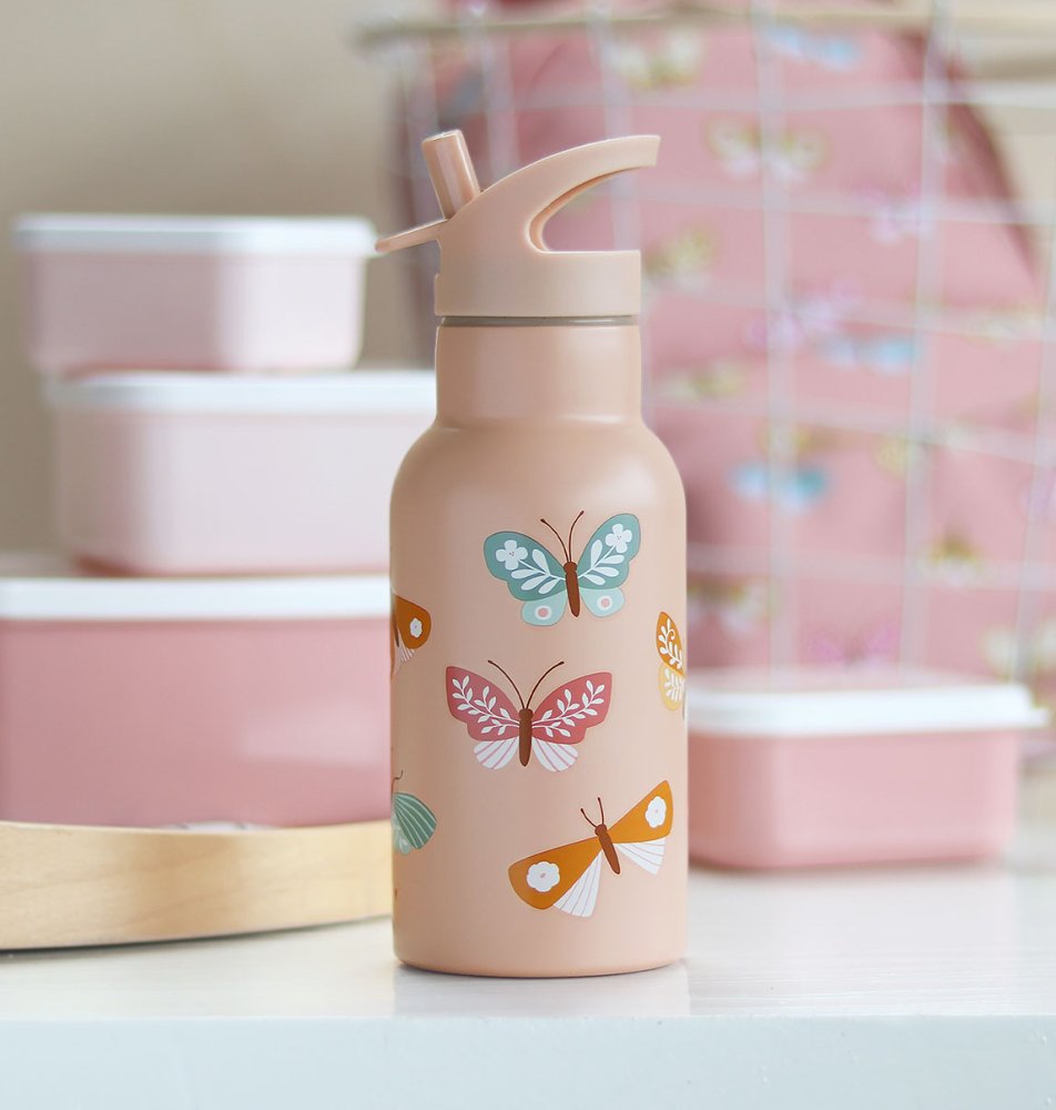 A Little Lovely Company - bidon ze stali nierdzewnej, 350 ml - motyl - obrazek 4