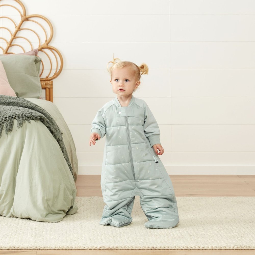 ERGOPOUCH Hálózsák és hálóruha 2 az 1-ben organikus pamut Suit Sage 3-12 hó, 6-12 kg, 2,5 tog - Image 4