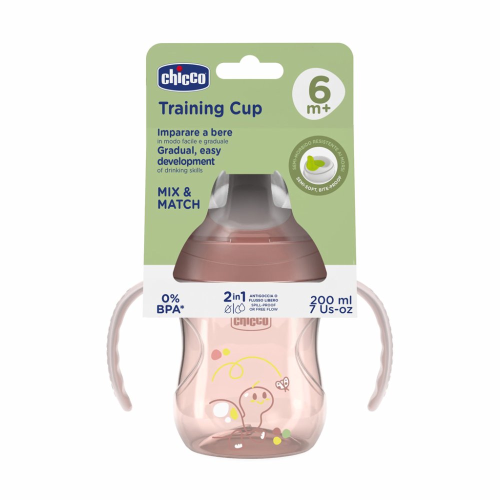 CHICCO Training Tasse mit Griffen pink, 6m+ – Bild 6