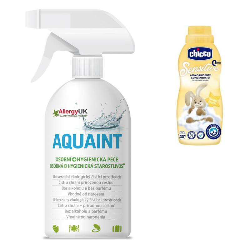 CHICCO adoucissant concentré Toucher doux, 750 ml + AQUAINT 500 ml – Image 4