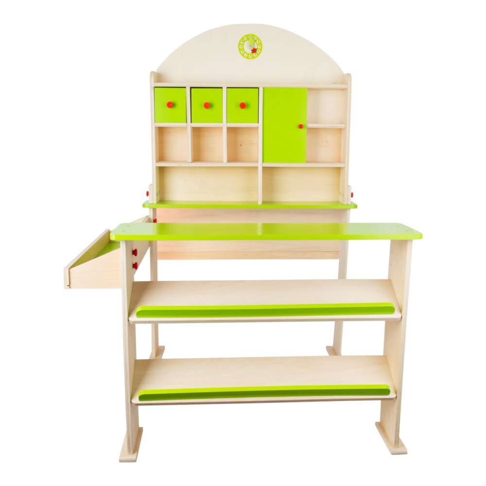 small foot Puesto de venta de madera verde - Imagen 3