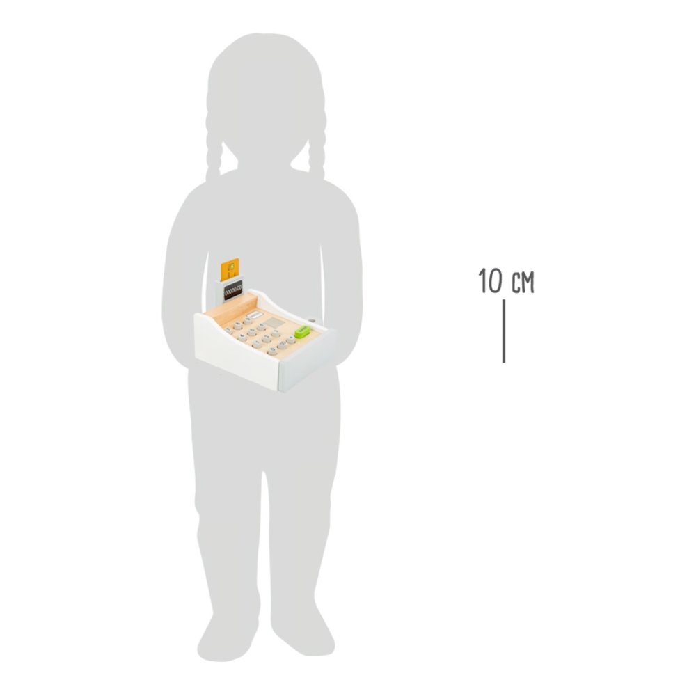 small foot Drewniana kasa fiskalna biała - obrazek 4