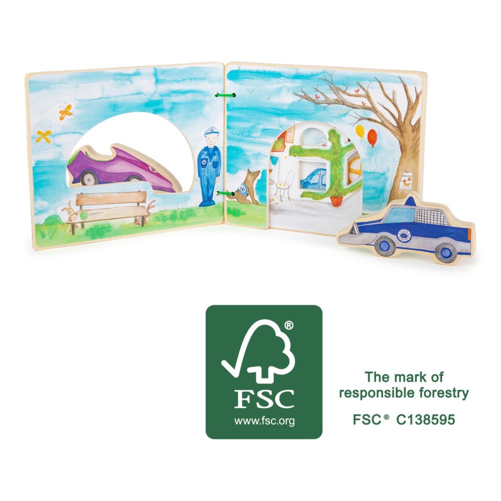 small foot Livre en bois police