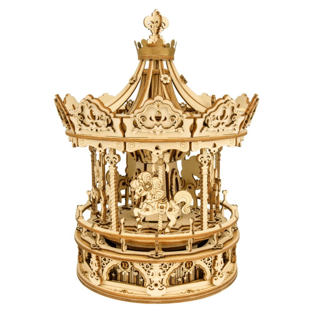 RoboTime Puzzle 3D in legno carillon giostra romantica