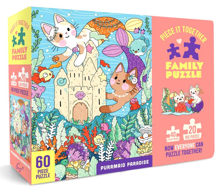 Chronicle Books Puzzle rodzinne Purrmaid Paradise 60 elementów