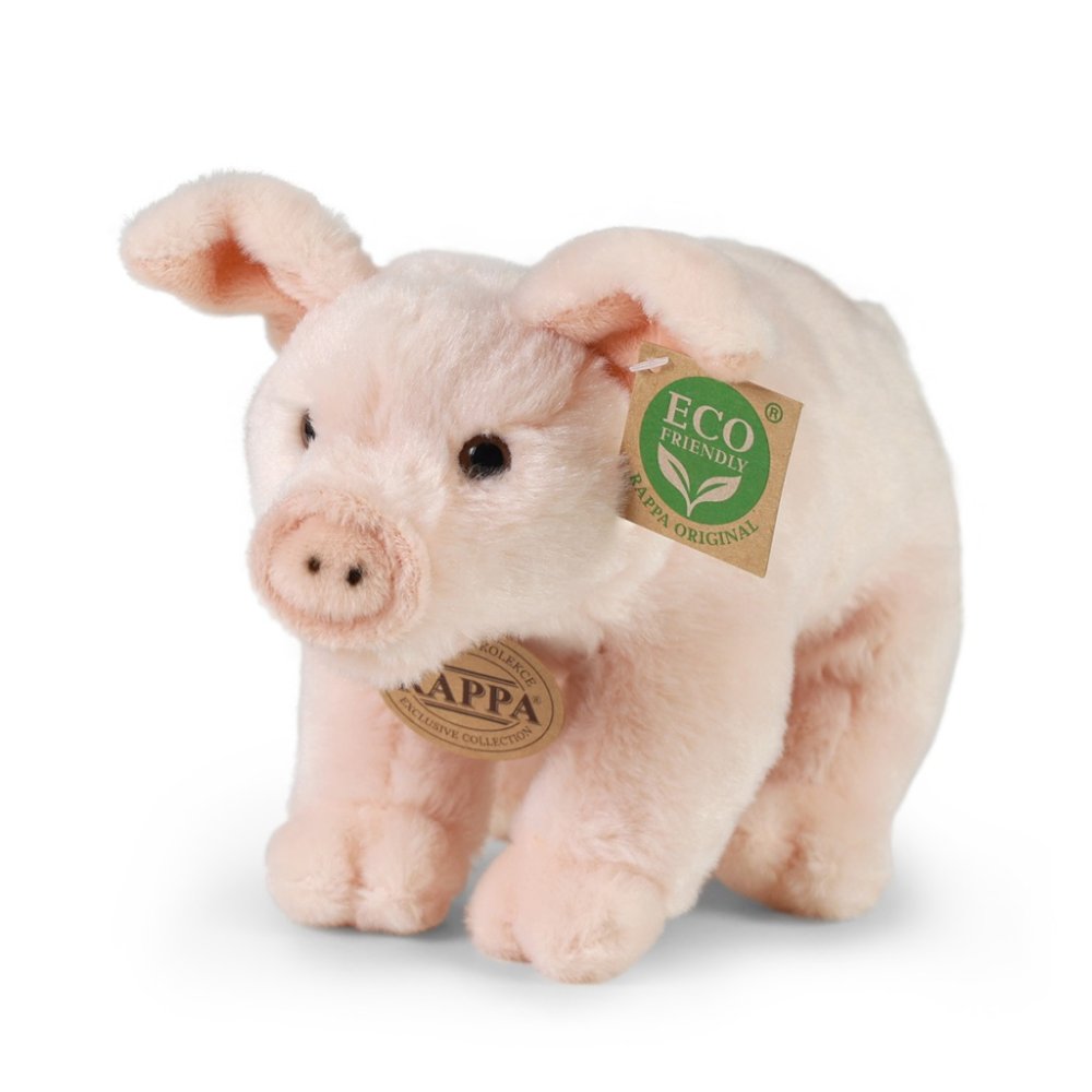Rappa Cochon domestique en peluche debout 20 cm ECO-FRIENDLY