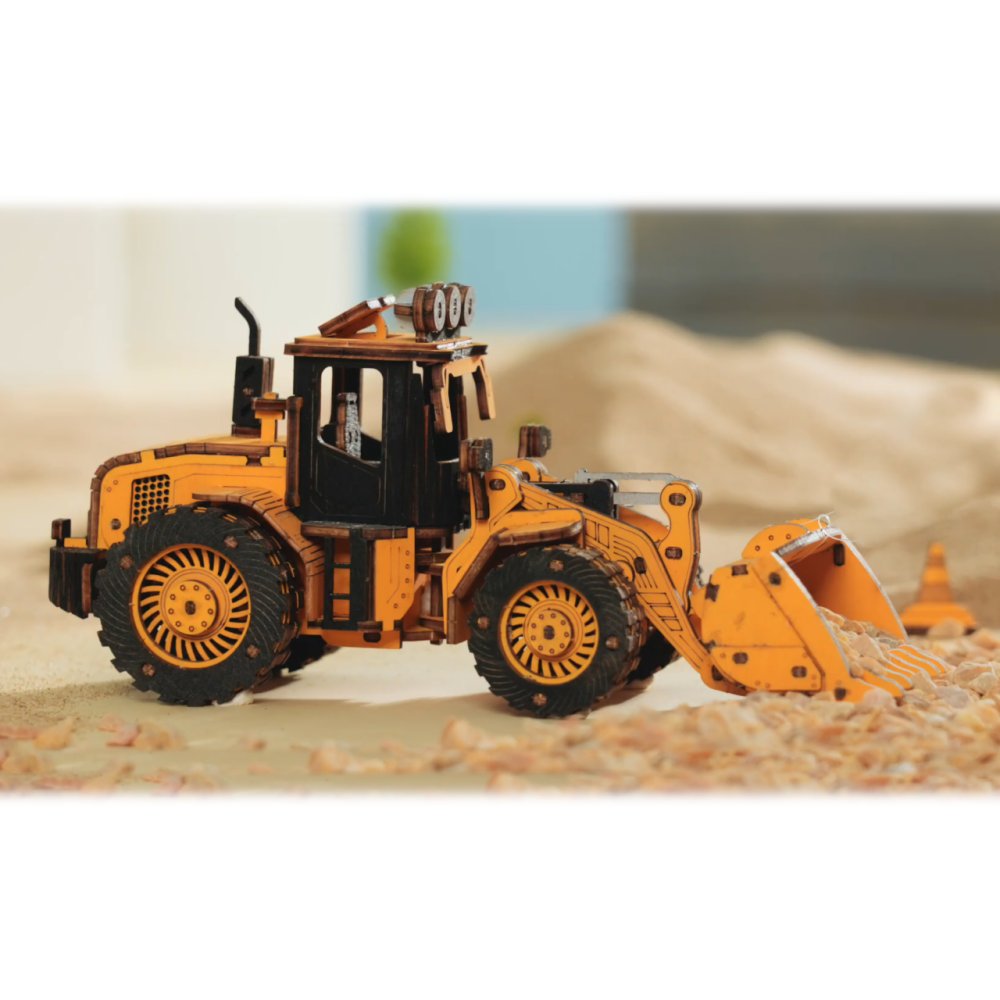 RoboTime 3D dřevěná mechanická skládačka Nakladač (obrázek 9)