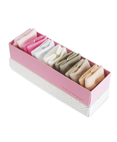 Doudou Zestaw prezentowy - skarpetki dla dziewczynki 0-6 miesięcy