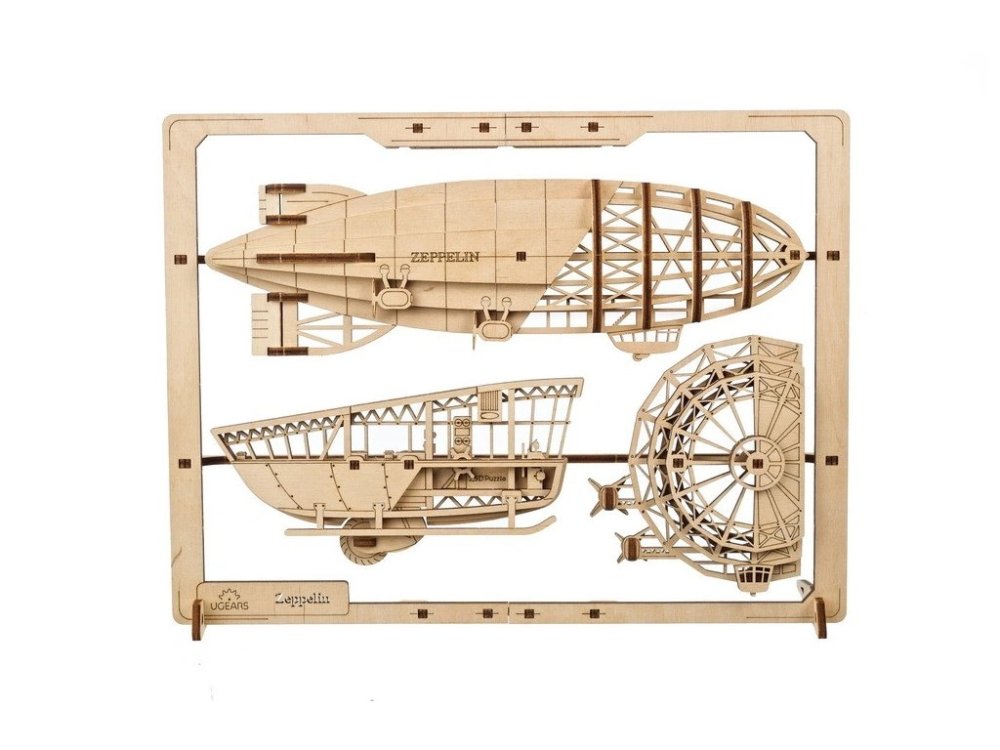 Ugears 2,5D Puzzle mecánico de madera Dirigible Zeppelin