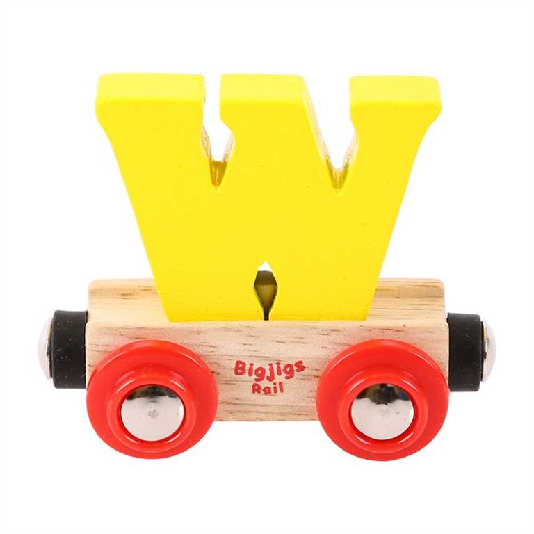 Bigjigs Rail Wagonik drewnianej kolejki - Litera W