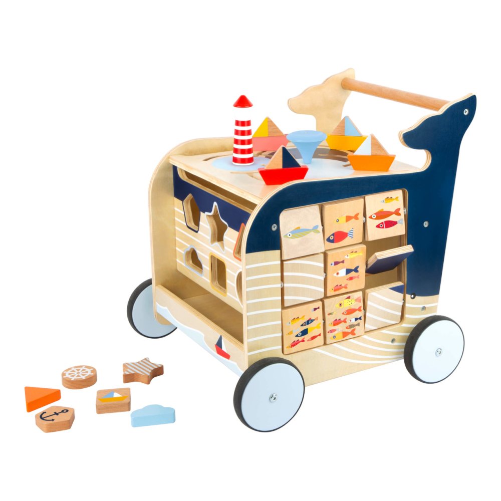 small foot Trotteur en bois Baleine