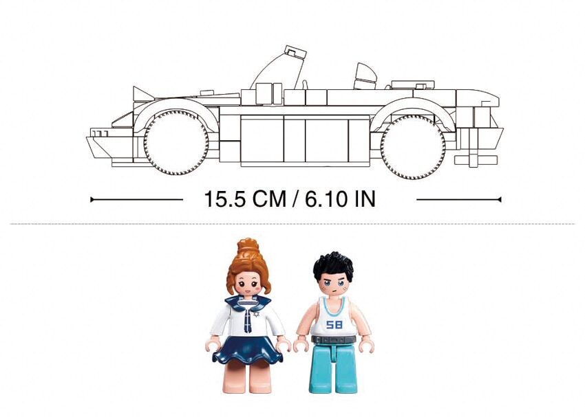 Sluban Model Bricks M38-B1128 Coche deportivo MX5 - Imagen 5