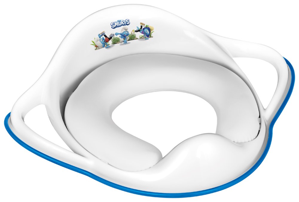 MALTEX Toilettenreduzierung mit Griffen, weiche Schlümpfe – weiß – Bild 2