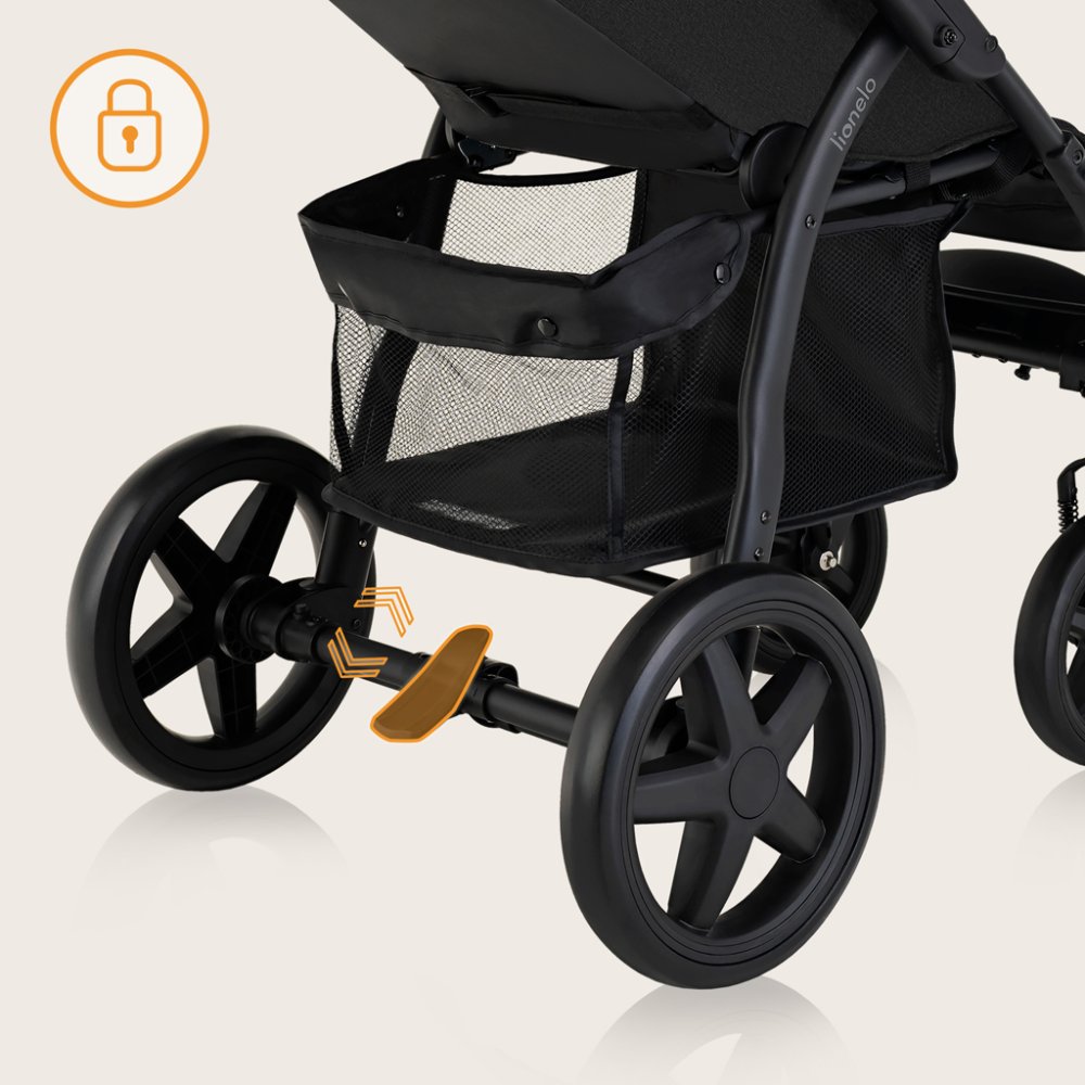 LIONELO Sportkinderwagen Annet Plus Black Carbon – Bild 7