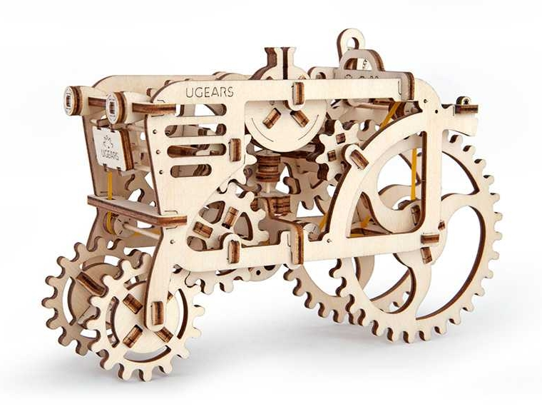 Puzzle 3D en bois mécanique Tracteur Ugears