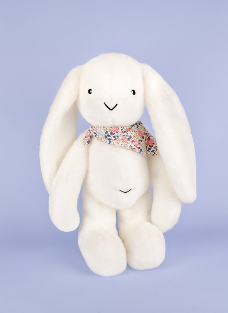 Doudou Plüss nyuszi XXL sállal fehér 50 cm - Image 3