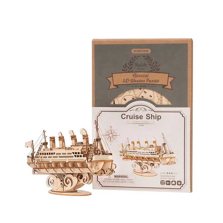 RoboTime 3D fa puzzle Óceánjáró gőzös - Image 3