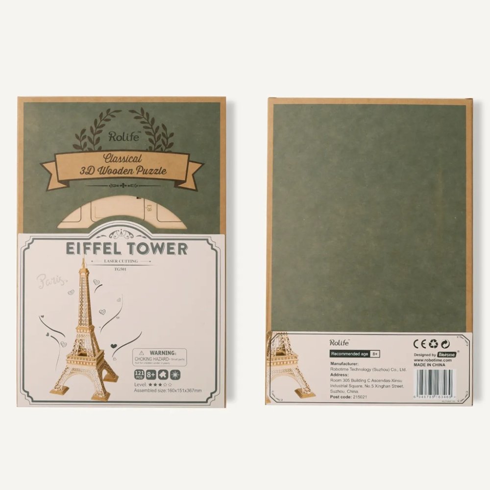 Puzzle 3D en bois RoboTime - Tour Eiffel – Image 3