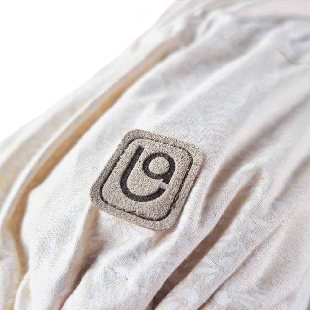 Arrullo con cordones y espalda firme ANGEL - Outlast® - beige flores pequeñas - Imagen 3