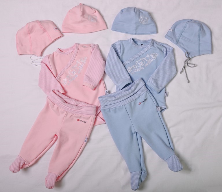 Outlast® mintás baba sapka - világos rózsaszín 3 | 42-44 cm - Image 2