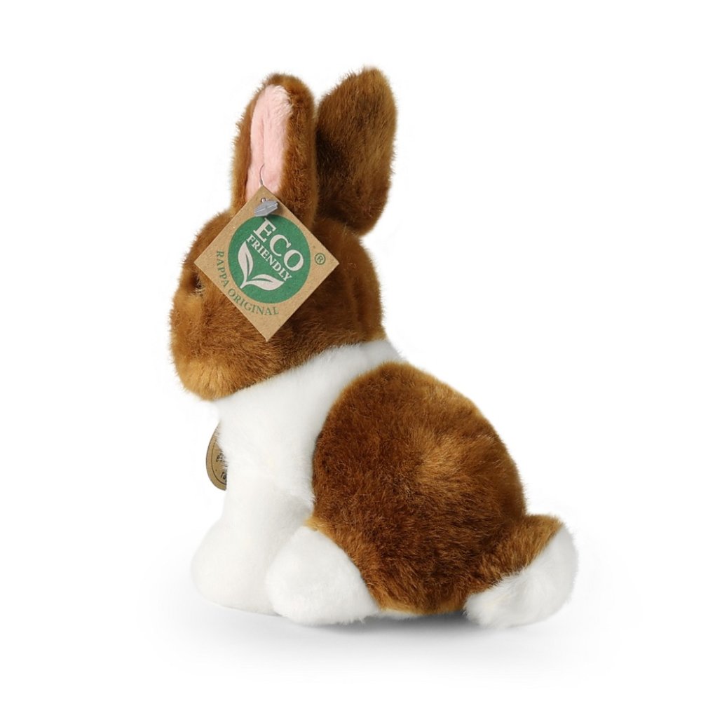 Rappa Plyšový králík bílo-hnědý sedící 16 cm ECO-FRIENDLY (obrázek 4)