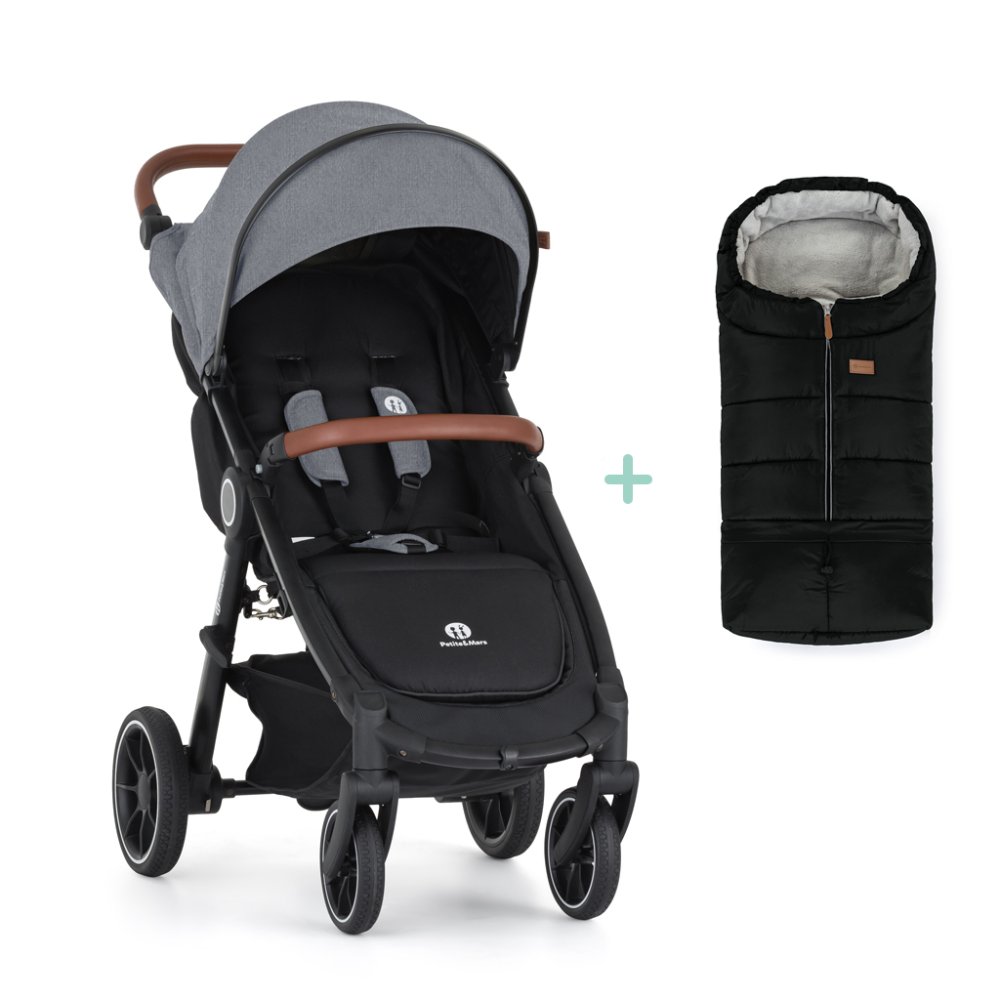 PETITE&amp;MARS Kočík športový Street2 RWS Oak Sahara Beige + PETITE&amp;MARS fusak Jibot